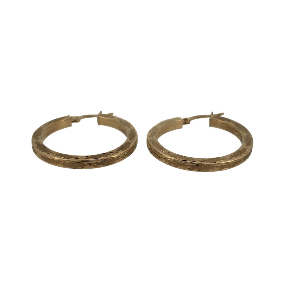 Add a classic touch to your jewellery collection with these pre-owned 9ct yellow gold patterned hoop creole earrings, featuring decorative detailing and a timeless gold finish.

Design: The earrings feature a traditional round creole hoop design with patterned detailing, creating an attractive and elegant appearance.
Material: Made from 9ct yellow gold, offering a classic warm gold finish.