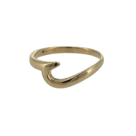 Add a simple and elegant touch to your jewellery collection with this pre-owned 9ct yellow gold wave ring, featuring a delicate curved design and a classic gold finish.

Design: The ring features a graceful wave-shaped band, creating a subtle and attractive appearance.
Material: Made from 9ct yellow gold, offering a traditional warm gold finish.
Ring Detail: The band measures approximately 2mm wide, with a gentle wave design adding character to this delicate ring.