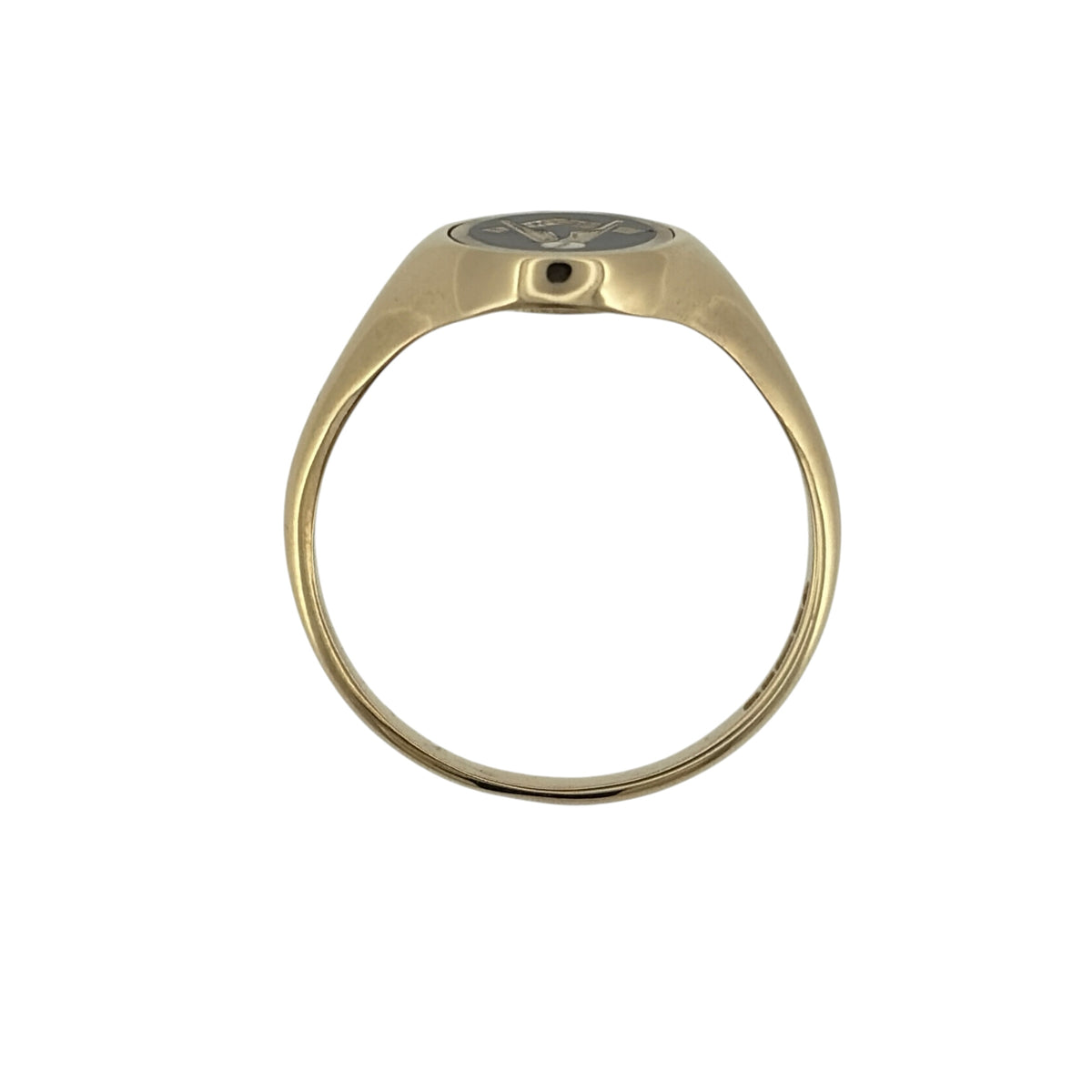 9ct Gold Masonic Swivel Oval Signet Ring