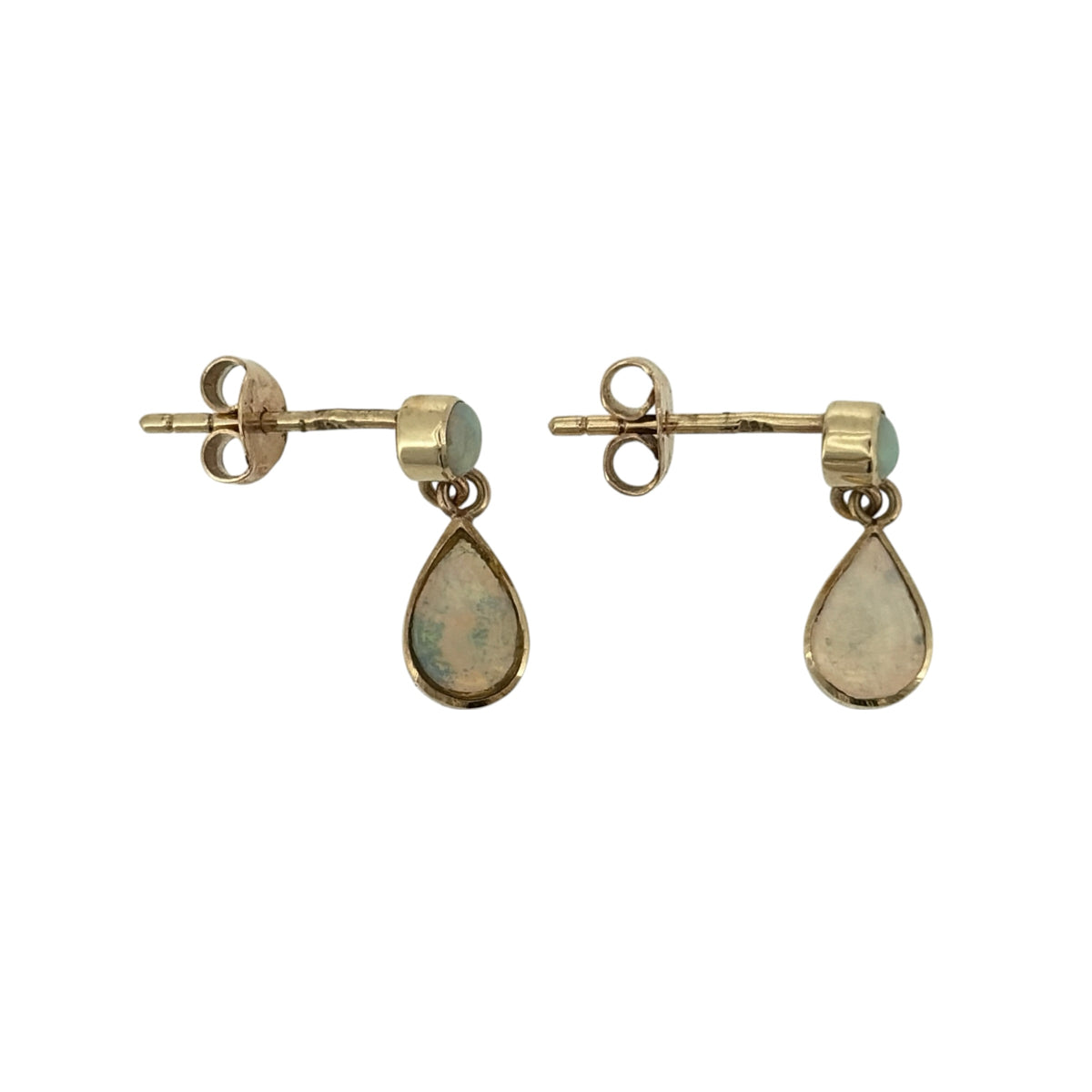 9ct Gold & Opalique Drop Earrings