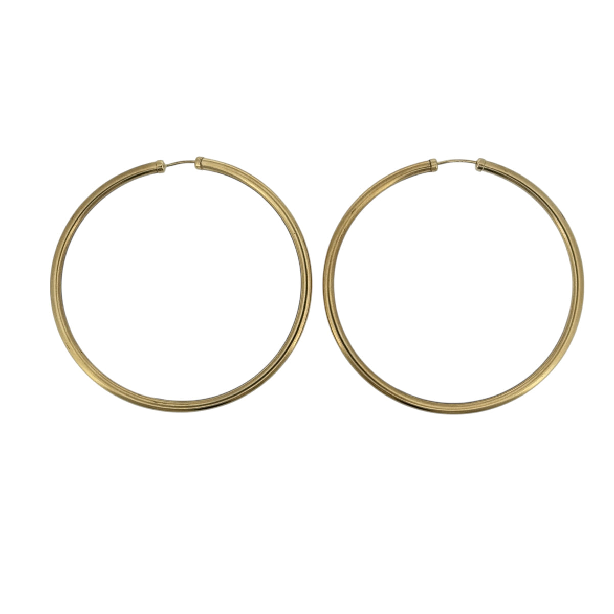 9ct Gold Plain Hoop Earrings