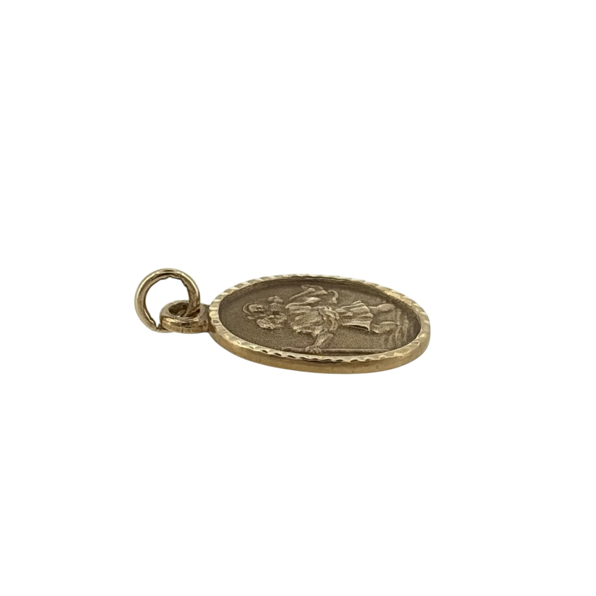 9ct Gold Oval St Christopher Pendant