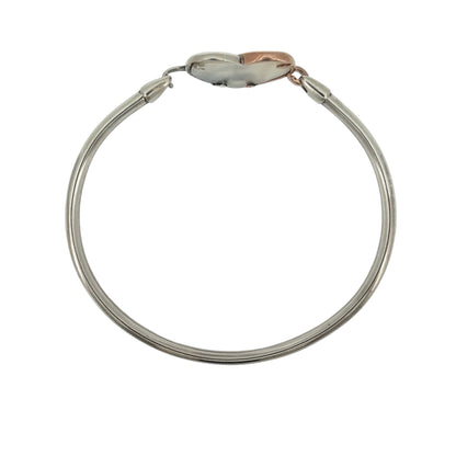 925 Silver & Mother of Pearl Clogau Tree of Life Heart Bangle