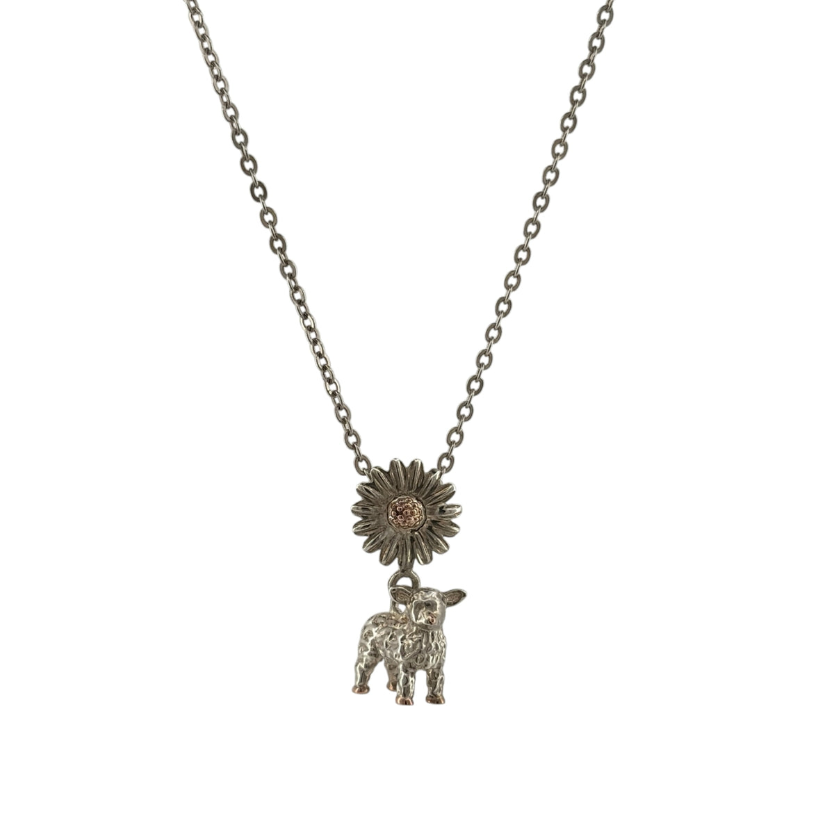 925 Silver Clogau Lamb Daisy 14" Necklace