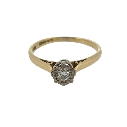 18ct Gold & Diamond Solitaire Ring