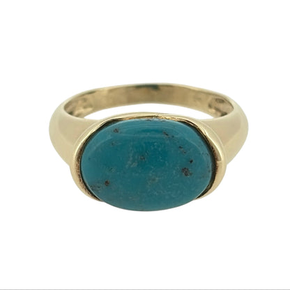9ct Gold & Turquoise Ring