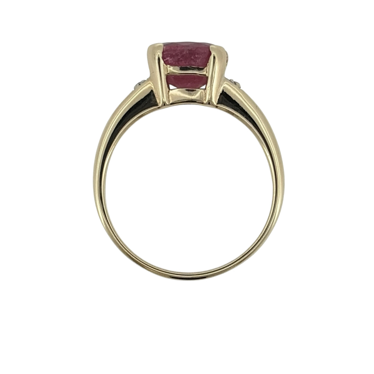 9ct Gold Diamond & Ruby Ring