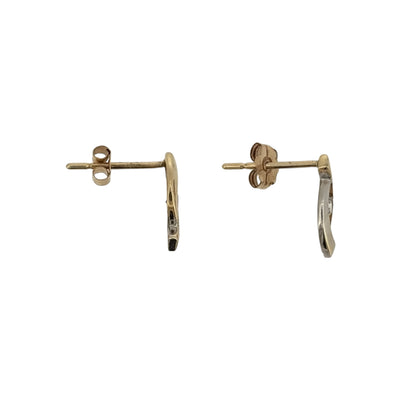 9ct Gold & Cubic Zirconia Twist Stud Earrings