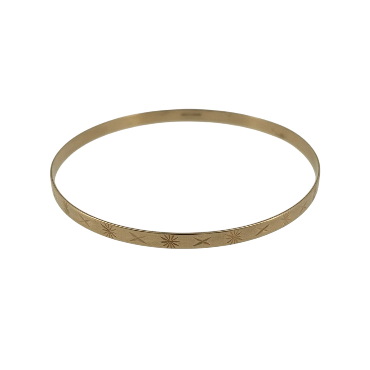 9ct Solid Gold Patterned Bangle