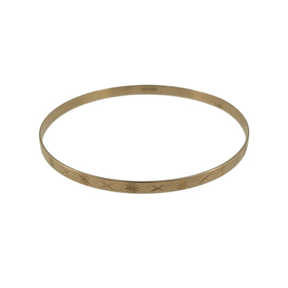 9ct Solid Gold Patterned Bangle