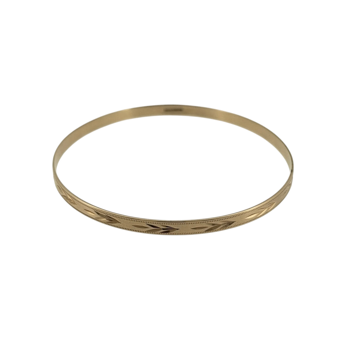 9ct Solid Gold Patterned Bangle