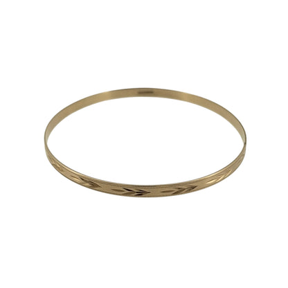 9ct Solid Gold Patterned Bangle