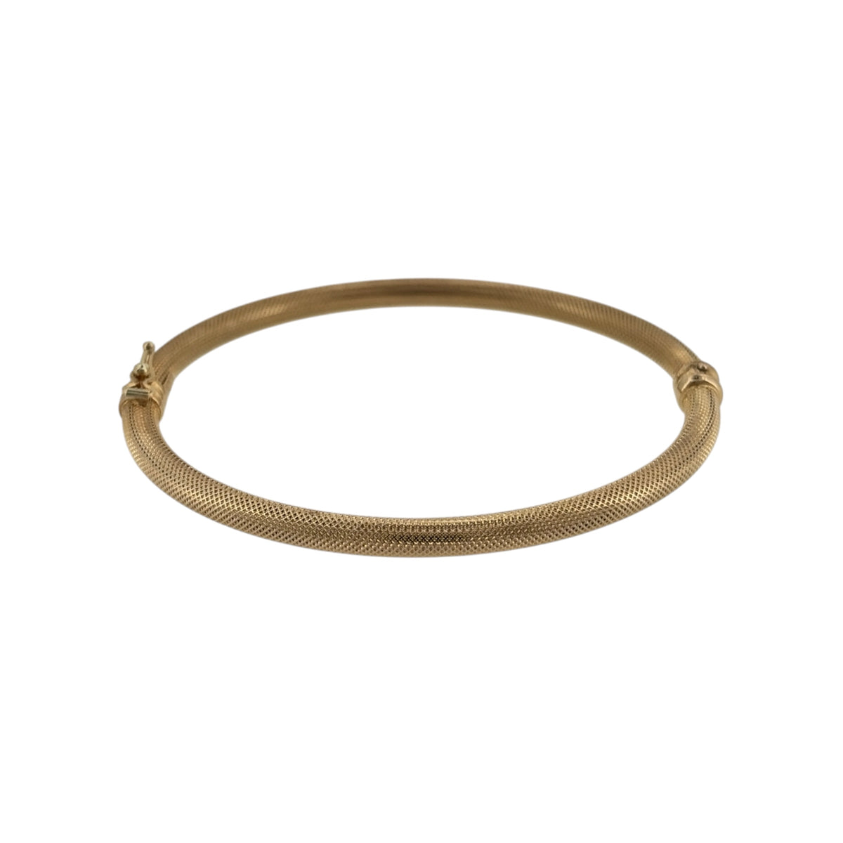 9ct Gold Textured Hinged Bangle