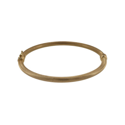 9ct Gold Textured Hinged Bangle
