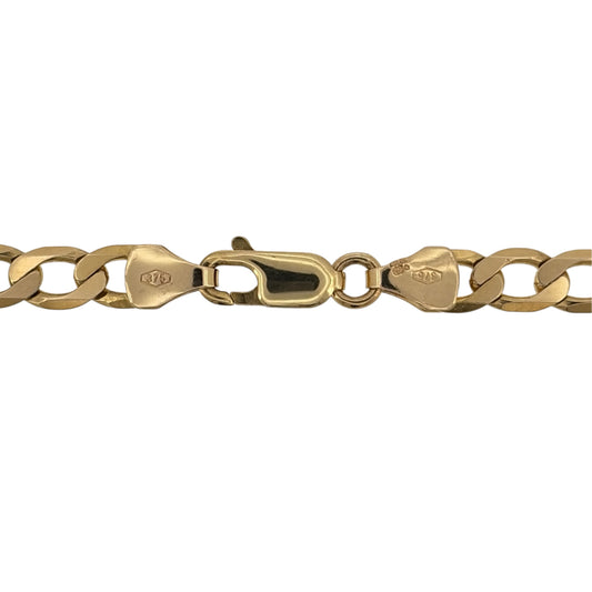 Add a classic touch to your jewellery collection with this pre-owned 9ct yellow gold curb chain, featuring a timeless interlocking link design in a traditional warm gold finish.

Design: The chain features a classic curb link design, with neatly interlocking links creating an attractive and versatile appearance.
Material: Made from 9ct yellow gold, offering a traditional warm gold finish that beautifully complements the timeless chain design.