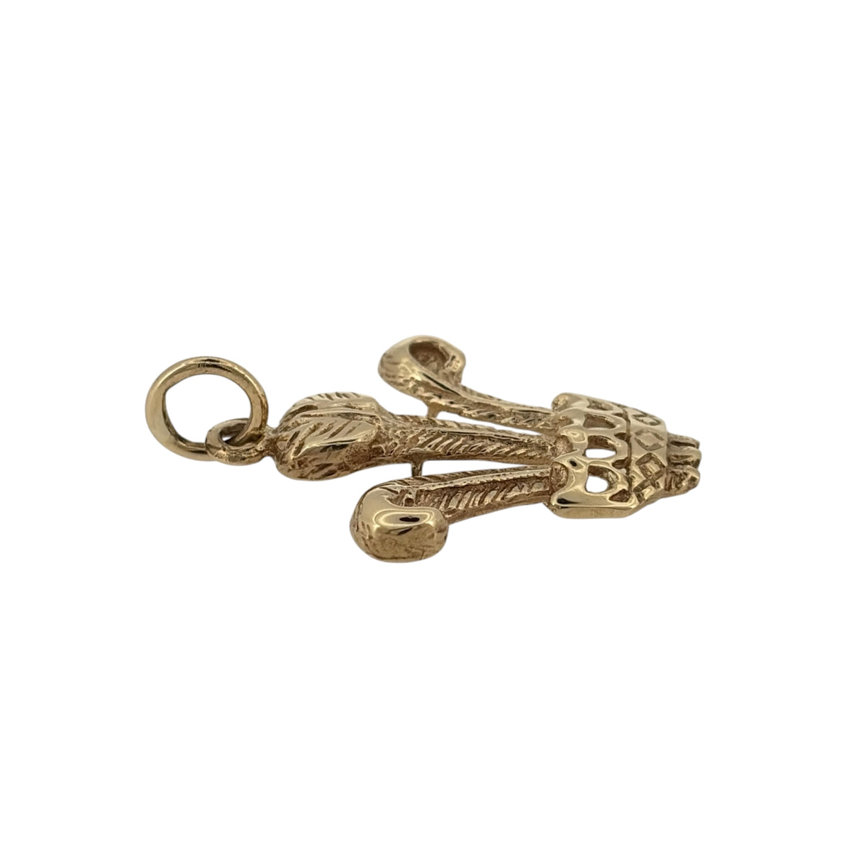 9ct Gold Three Feathers Pendant
