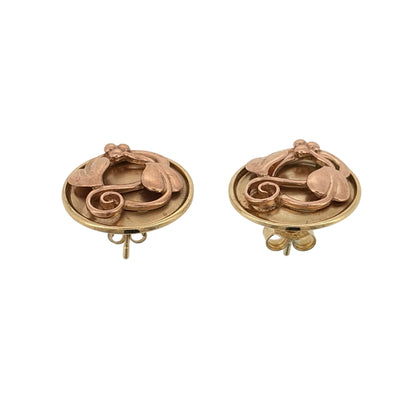 9ct Gold Clogau Tree of Life Round Stud Earrings