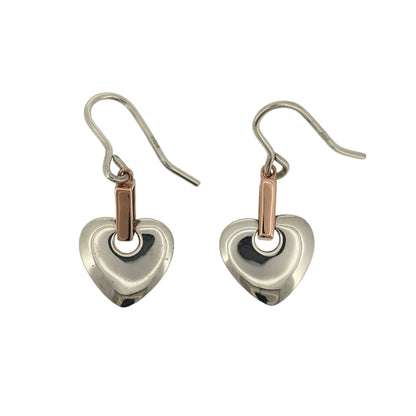 925 Silver Heart Cariad Drop Earrings