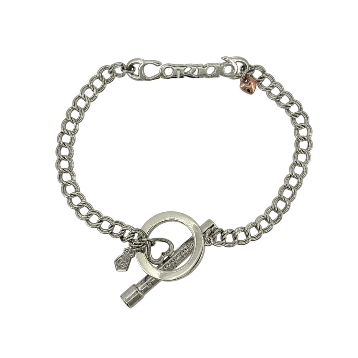 925 Silver Clogau 7.5" Cariad T Bar Bracelet