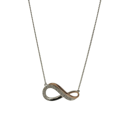 925 Silver & White Topaz Clogau Infinity 18" Necklace