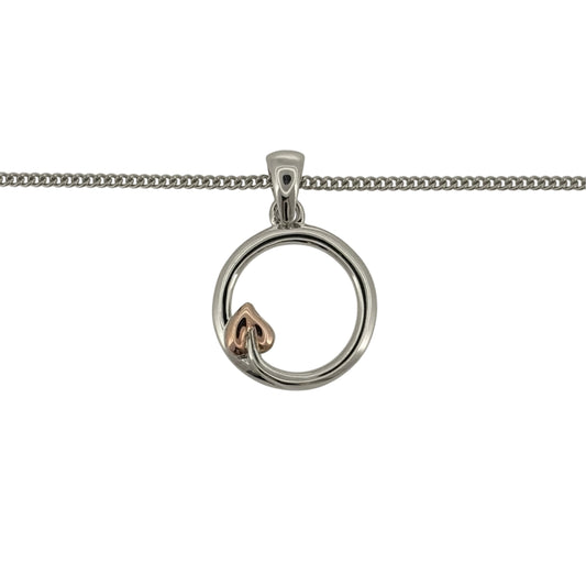 Add a meaningful touch to your jewellery collection with this pre-owned 925 sterling silver and 9ct rose gold Clogau Tree of Life round pendant necklace, featuring the iconic nature-inspired design in an elegant two-tone finish.

Design: The necklace features the classic Clogau Tree of Life motif within a round pendant, combining decorative tree-inspired detailing with contrasting silver and rose gold tones to create a timeless and symbolic appearance.