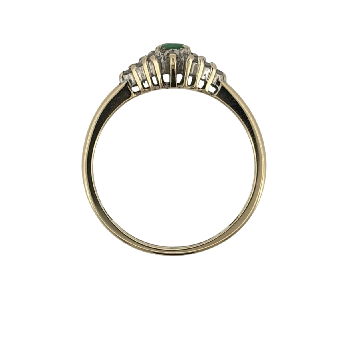 9ct Gold Diamond & Emerald Ring
