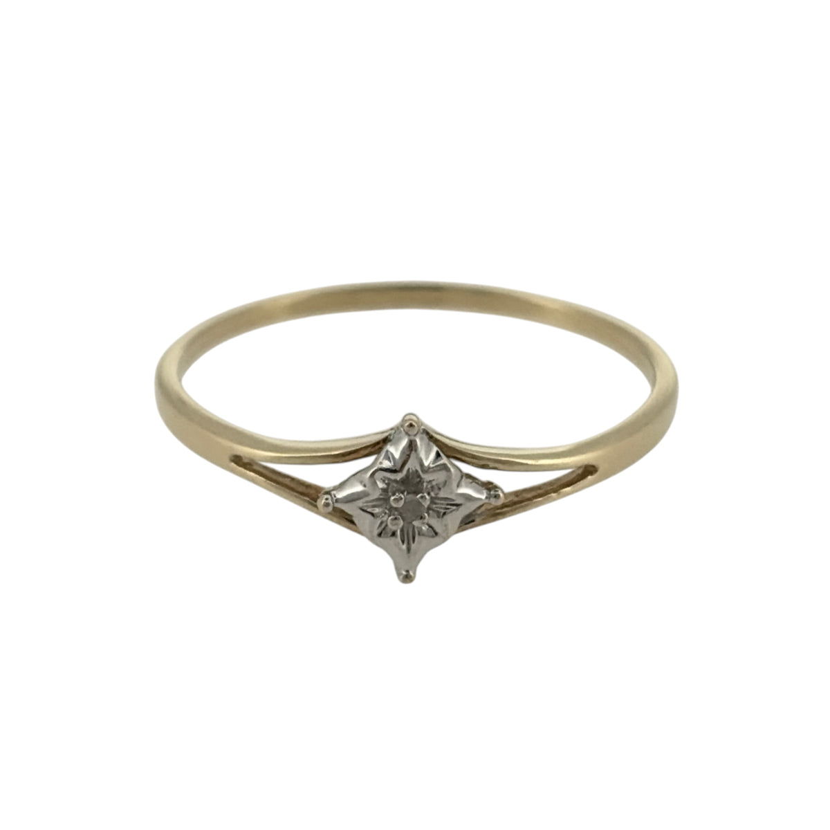 9ct Gold & Diamond Solitaire Ring