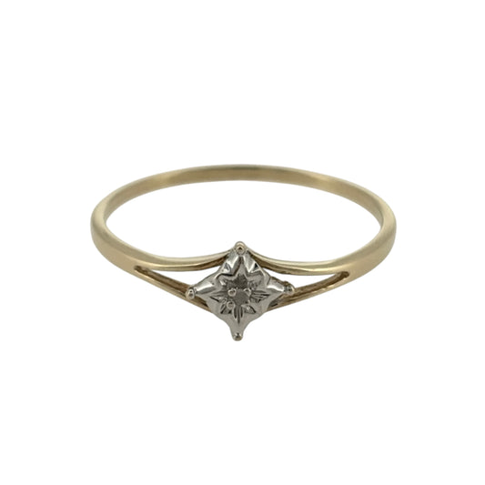 9ct Gold & Diamond Solitaire Ring