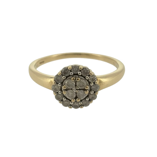 9ct Gold & Diamond Cluster Ring