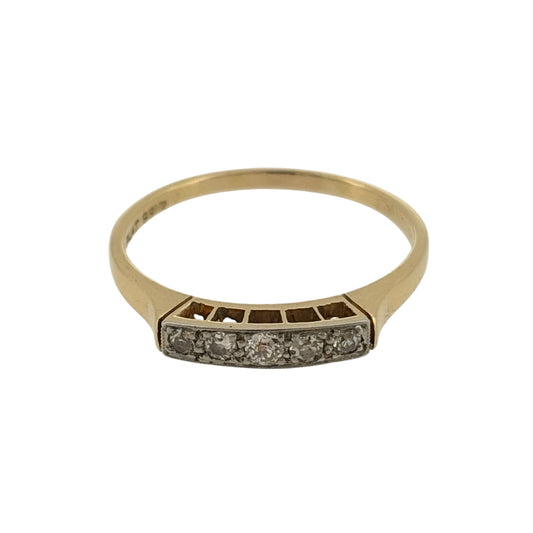 18ct Gold & Platinum Diamond Band Ring