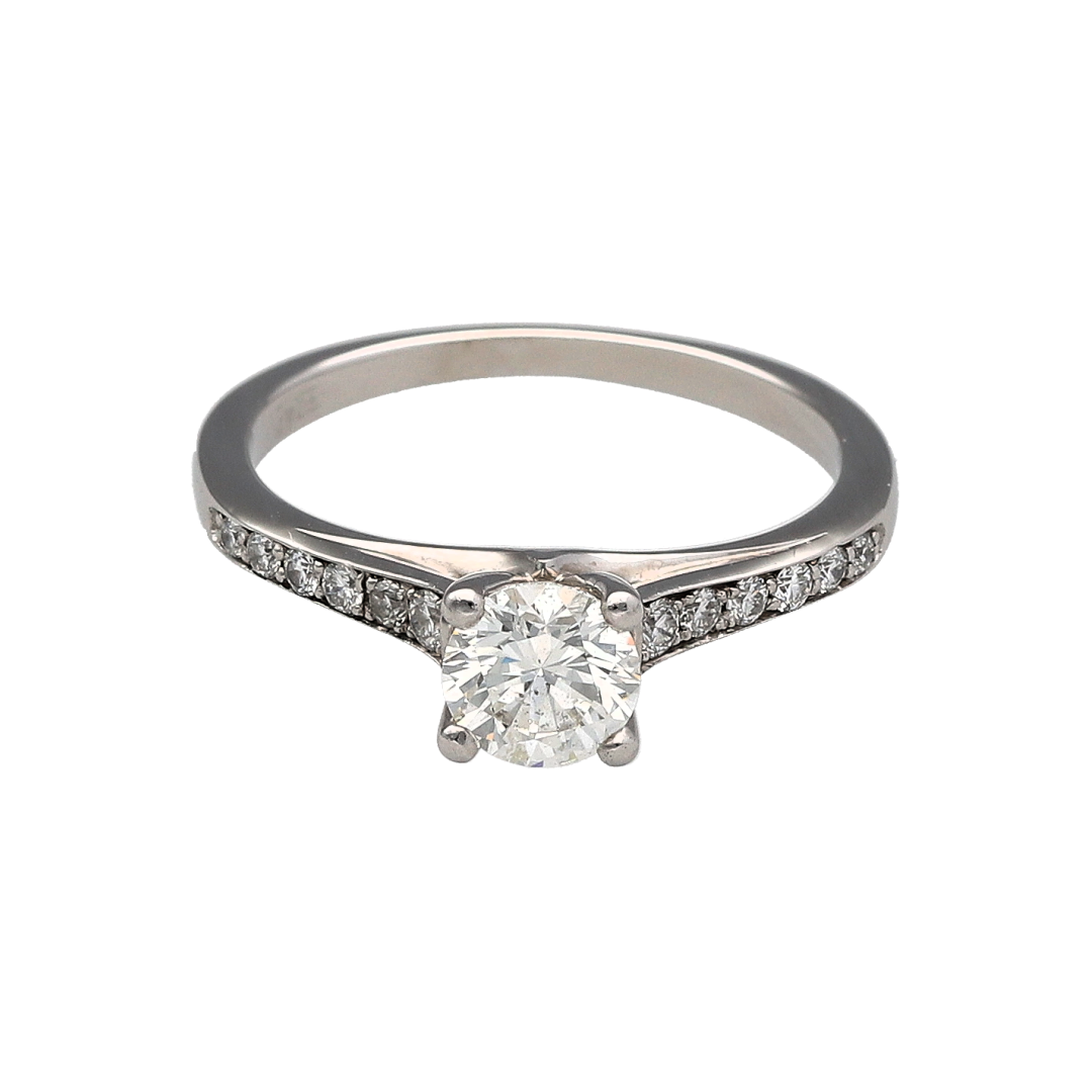 18ct White Gold & Diamond Solitaire Ring