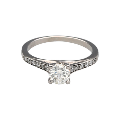 18ct White Gold & Diamond Solitaire Ring