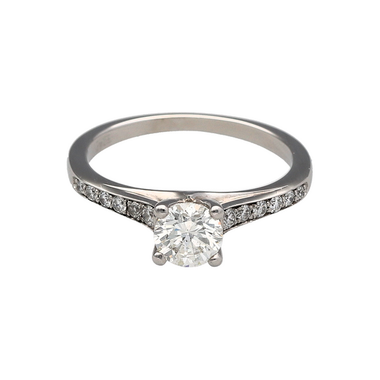 18ct White Gold & Diamond Solitaire Ring