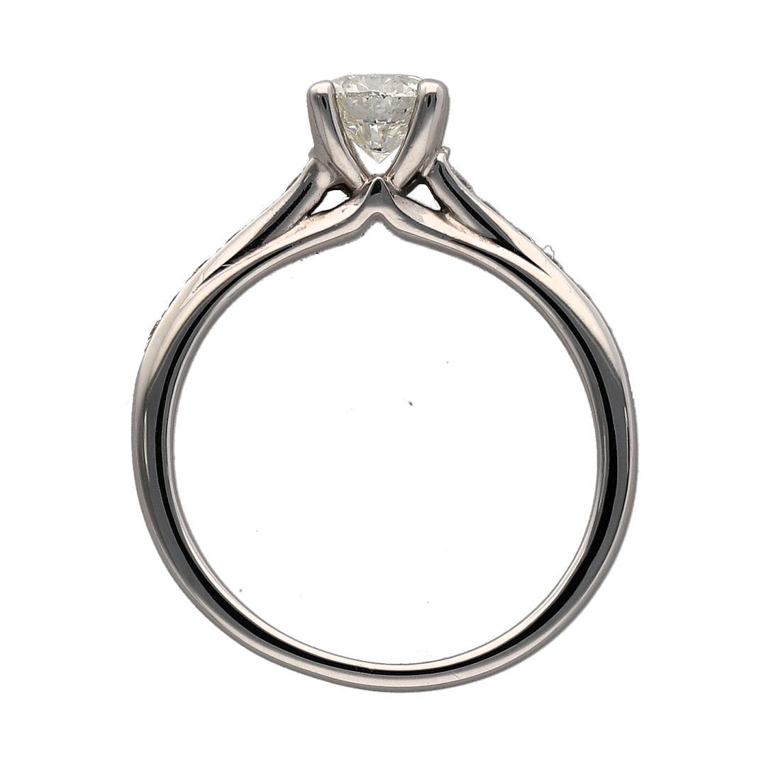 18ct White Gold & Diamond Solitaire Ring
