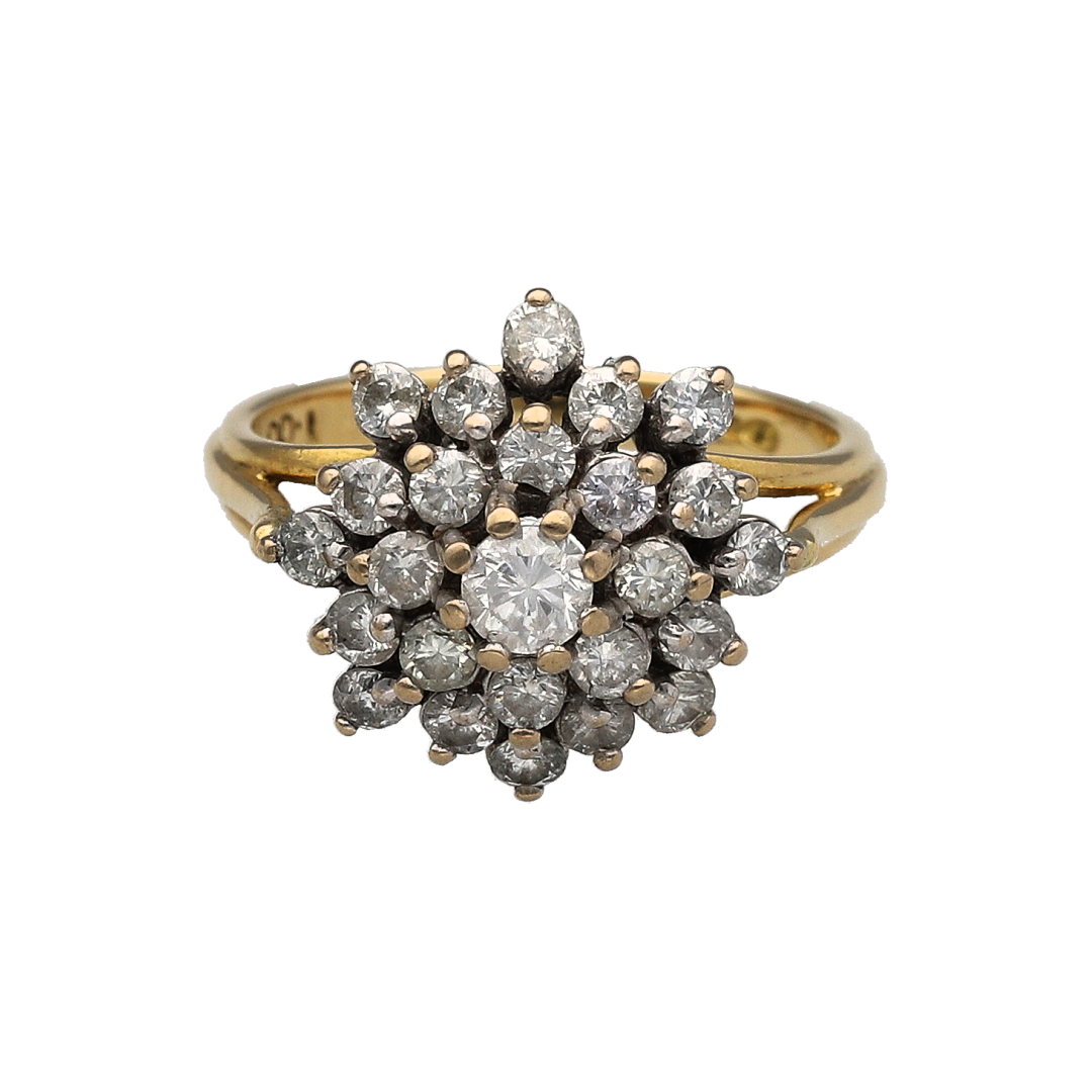 18ct Gold & Diamond Cluster Ring