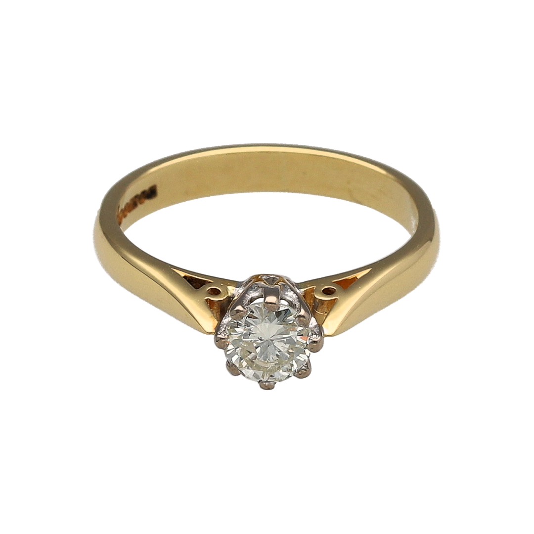 18ct Gold & Diamond Solitaire Ring