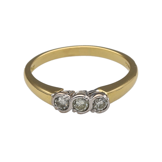 18ct Gold & Diamond Trilogy Ring