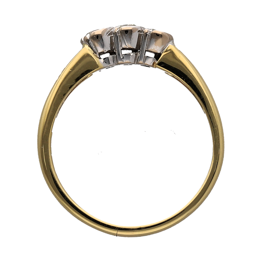 18ct Gold & Diamond Trilogy Ring