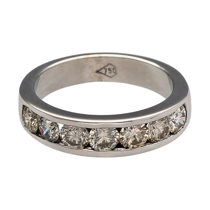 18ct White Gold & Diamond Band Ring