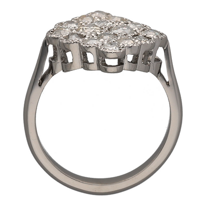 Platinum & Diamond Pave Set Vintage Style Ring