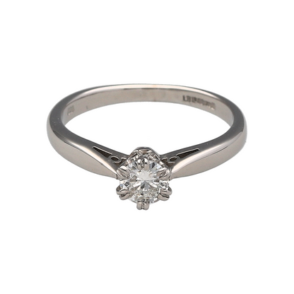 18ct White Gold & Diamond Solitaire Ring