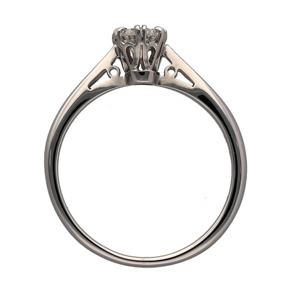 18ct White Gold & Diamond Solitaire Ring