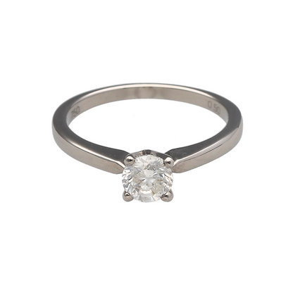 18ct White Gold & Diamond Solitaire Ring