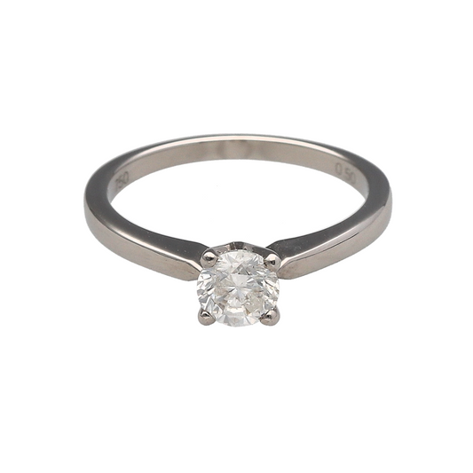 18ct White Gold & Diamond Solitaire Ring