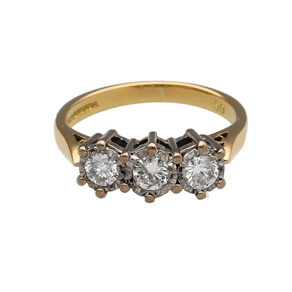 18ct Gold & Diamond Trilogy Ring