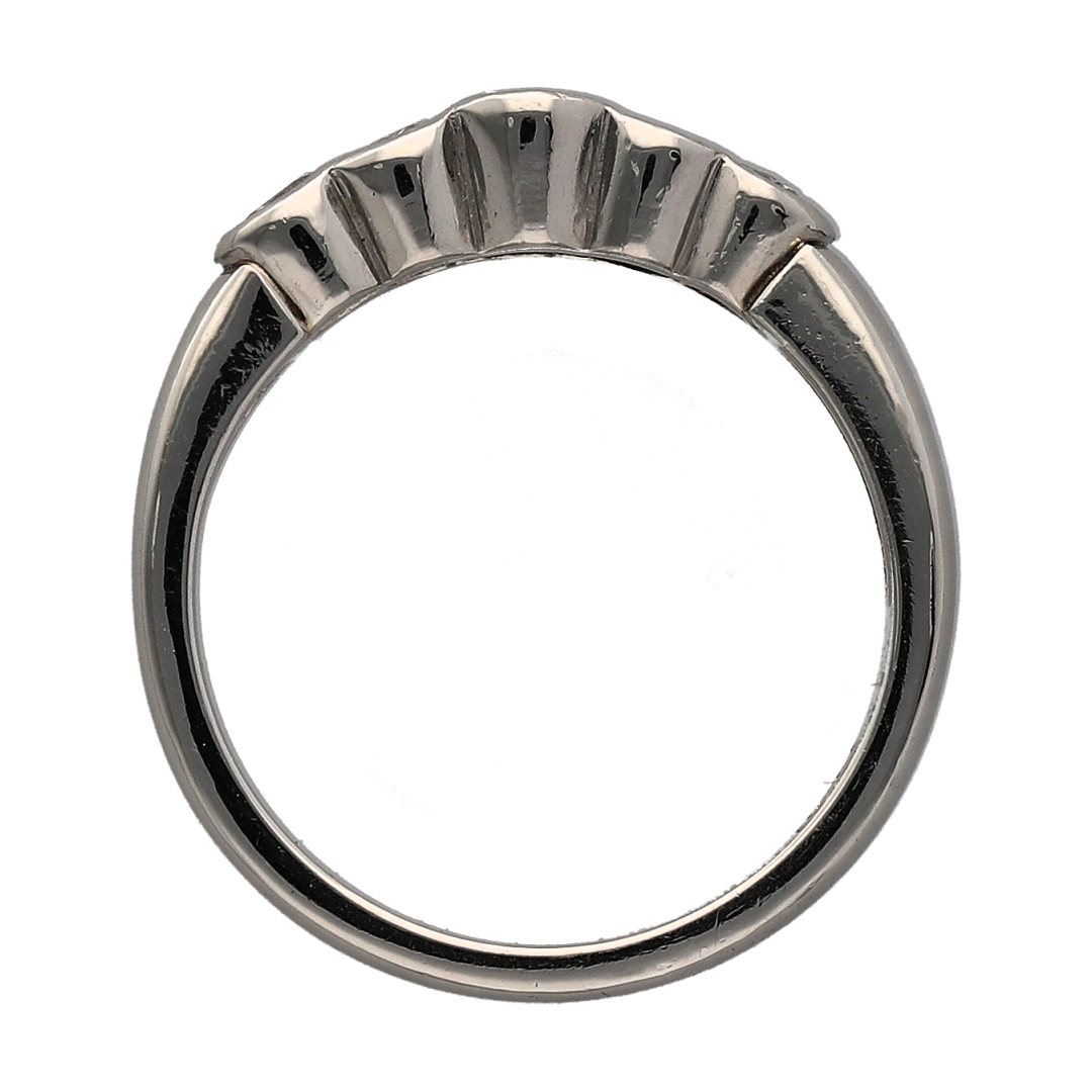 Platinum & Diamond Five Stone Bubble Band Ring