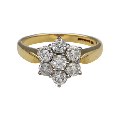18ct Gold & Diamond Flower Cluster Ring
