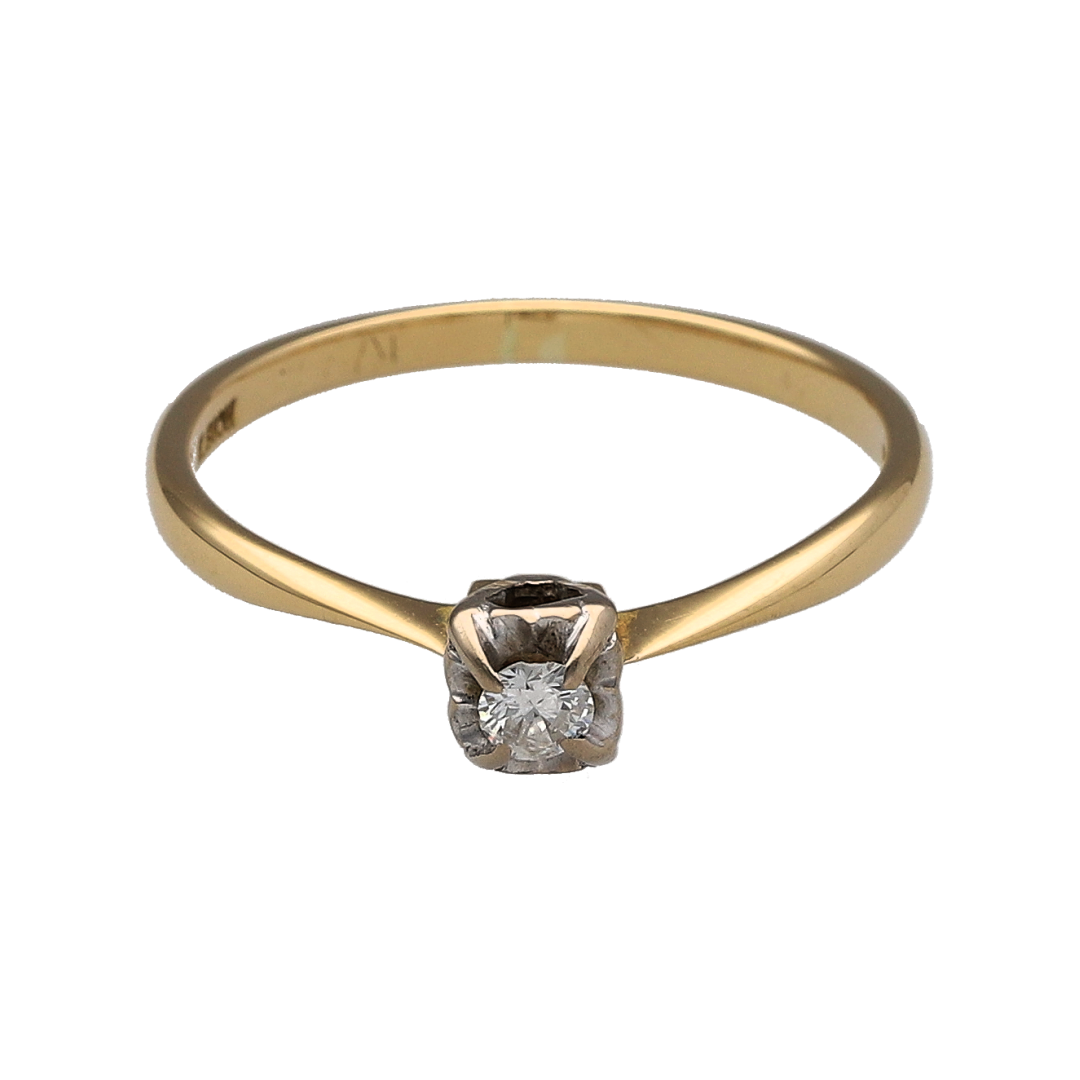 18ct Gold & Diamond Solitaire Ring