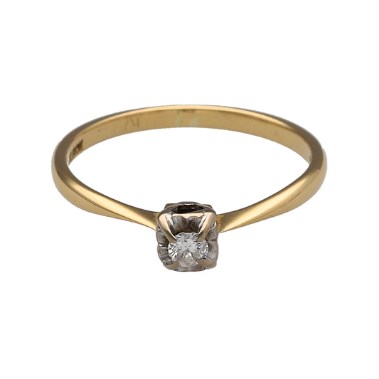 18ct Gold & Diamond Solitaire Ring