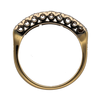 18ct Gold & Diamond Double Row Band Ring